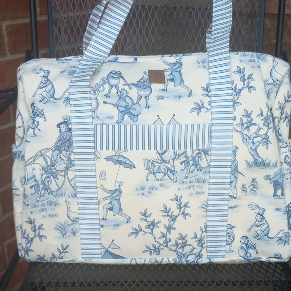 Vintage Circus Style Baby Bag/ Beach Bag/ Eevrything Tote